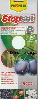 Lepové dosky na piliarku a kvetárku Stopset biele