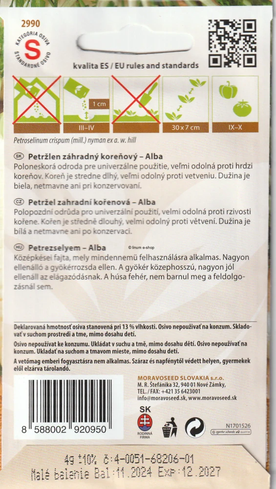 Petržlen koreňový Alba