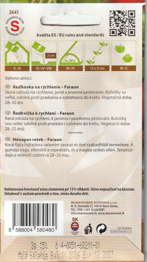 Reďkovka na rýchlenie Faraon