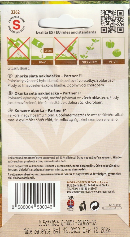 Uhorka nakladačka Partner F1 Hybrid