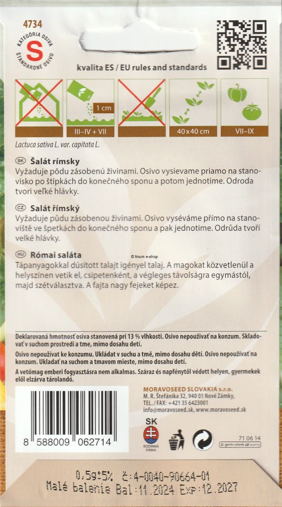 Šalát rímsky Glóbus