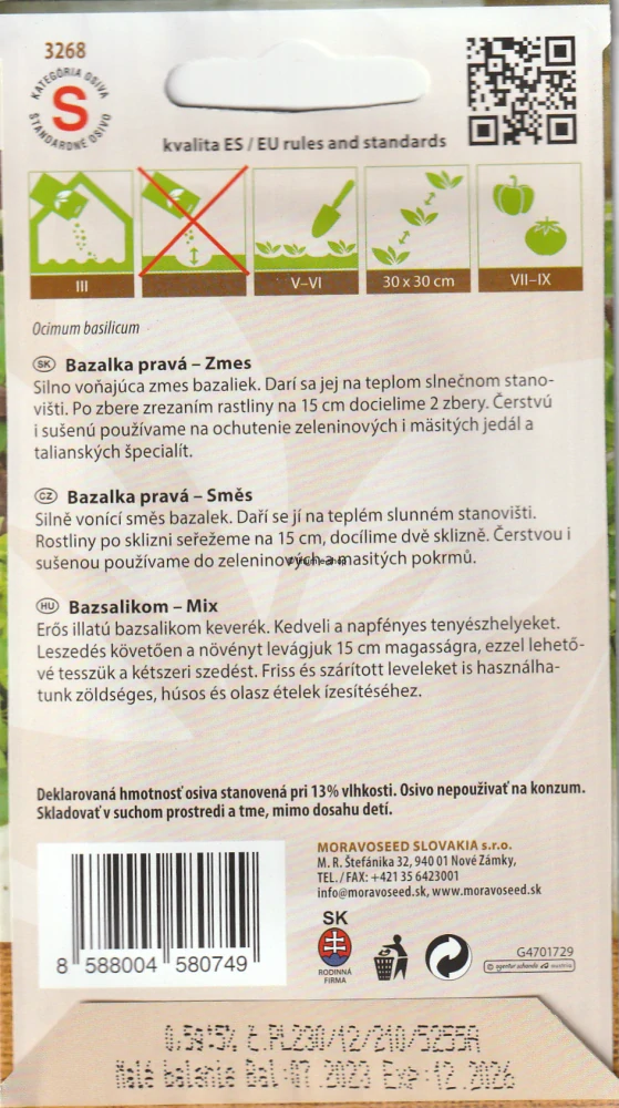 Bazalka pravá - zmes