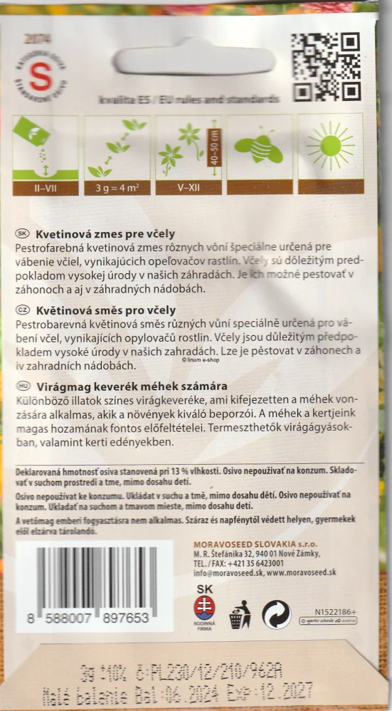 Kvetinová zmes pre včely