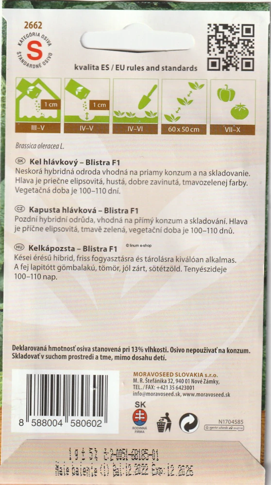 Kel hlávkový Blistra