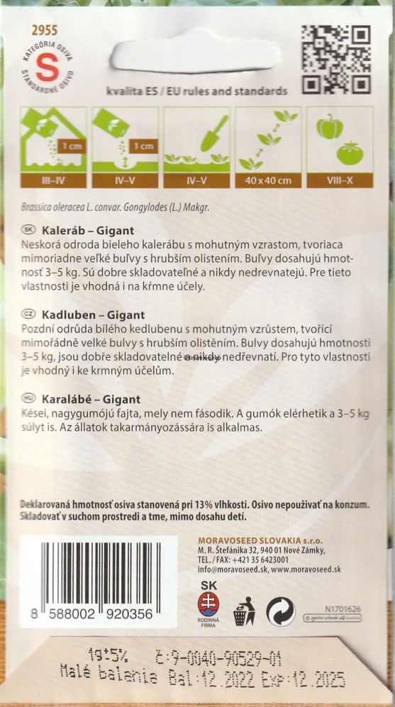 Kaleráb neskorý Gigant
