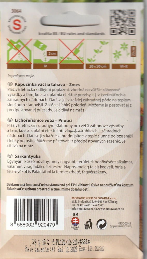 Kapucínka väčšia ťahavá - zmes