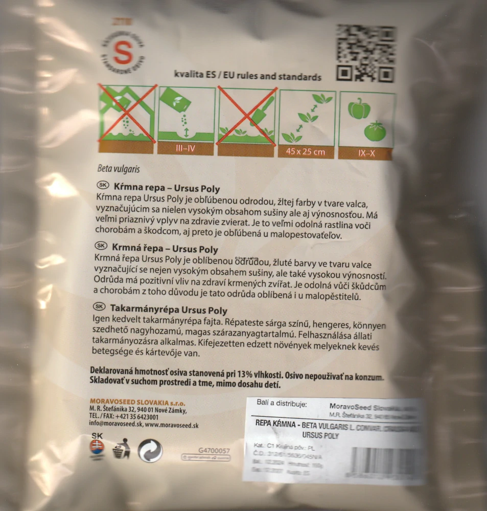 Repa kŕmna - burgyňa Ursus Poly 100g