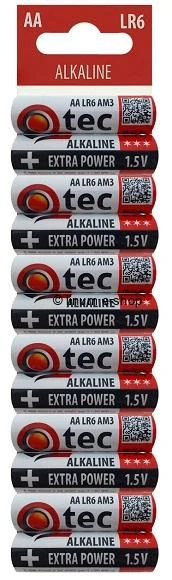 AA Alkalické batérie extra power