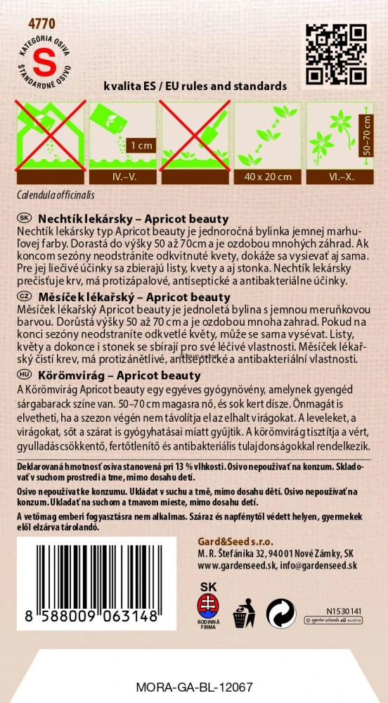 Nechtík lekársky – Apricot Beauty