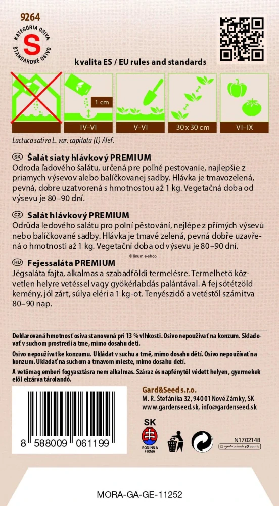 Šalát ľadový Premium
