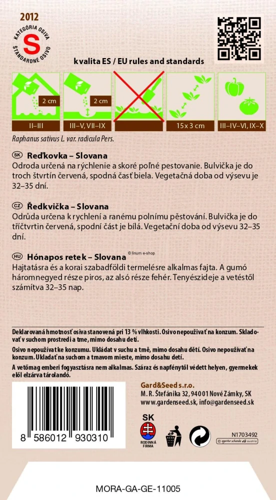 Reďkovka podlhovastá Premium